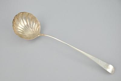 Appraisal: A George III Silver Soup Ladle Hester Bateman London ca