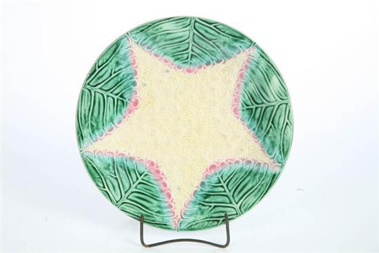 Appraisal: GRIFFEN SMITH HILL ETRUSCAN MAJOLICA PLATE Circular with a central