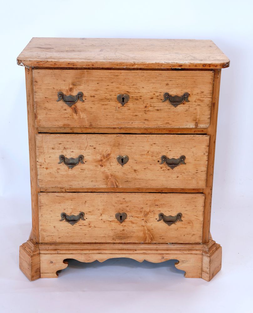 Appraisal: th Century English Pine Chest of Drawers Exclusive on Bidsquare