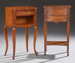 Appraisal: Two French Carved Cherry Nightstands th c one of Louis