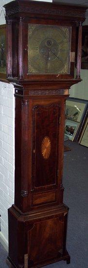 Appraisal: A mahogany longcase clock Marshall Dublin the brass dial with