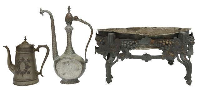 Appraisal: lot of Collection of metal items early th c including