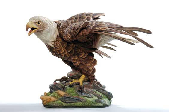 Appraisal: BOEHM BICENTENNIAL PORCELAIN EAGLE Large contemporary American porcelain by Edward