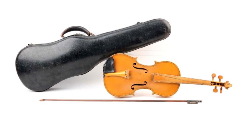 Appraisal: Maple Cased Violin Early th century Needs repair With bow