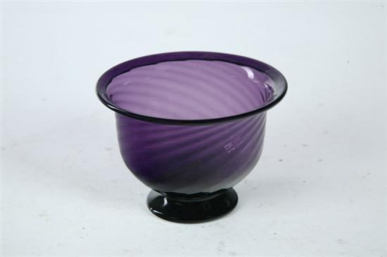 Appraisal: AMETHYST GLASS BOWL American possibly Pittsburgh st half- th century