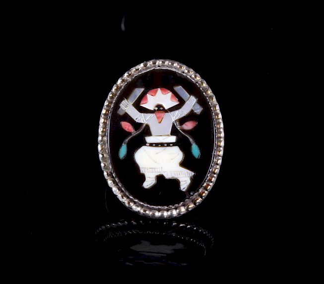 Appraisal: Zuni Native American Multi-Stone Mosaic Inlay Ring Offered for your