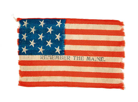 Appraisal: STAR AMERICAN SPANISH-AMERICAN WAR ERA FLAG - x - Stamped