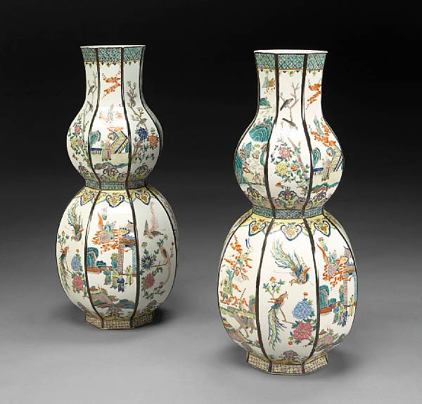 Appraisal: A pair of imposing Continental porcelain vases early th century