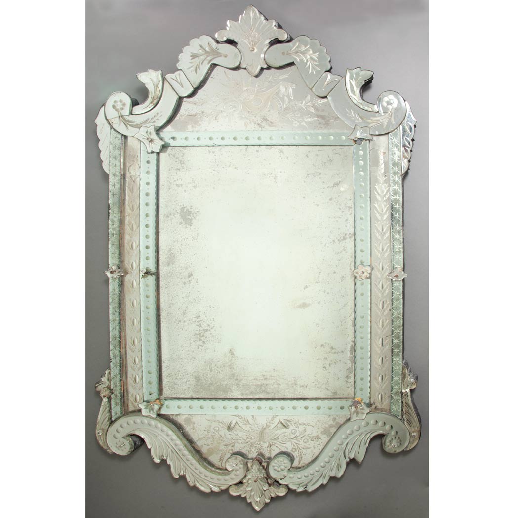 Appraisal: Venetian Mirror Framed Mirror The rectangular mirror plate with an