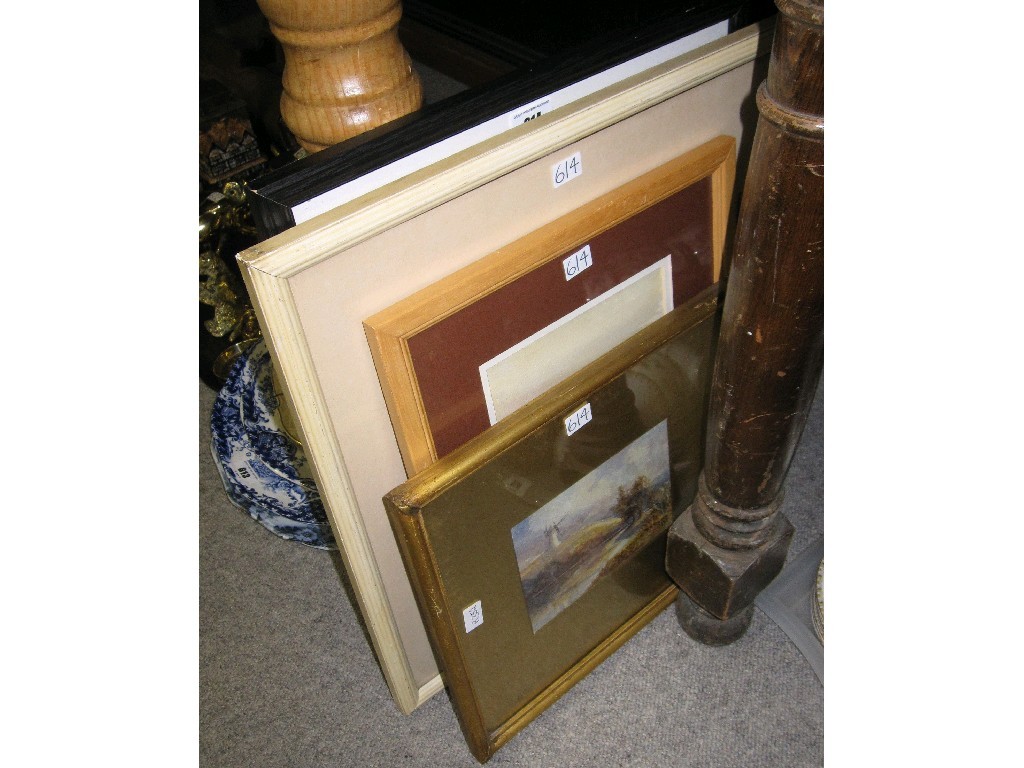 Appraisal: Lot comprising four framed watercolours