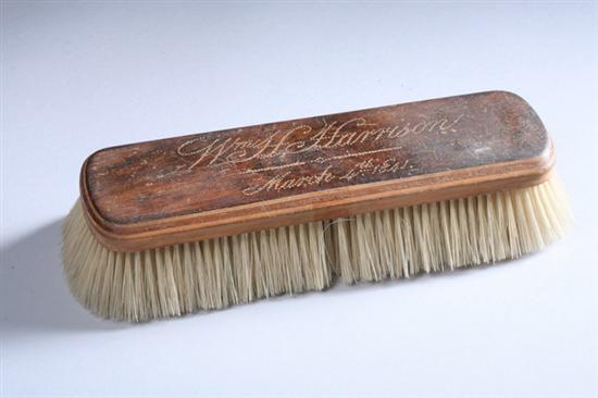 Appraisal: WILLIAM HENRY HARRISON INAUGURAL COMMEMORATIVE CLOTHES BRUSH Inscribed Wm H