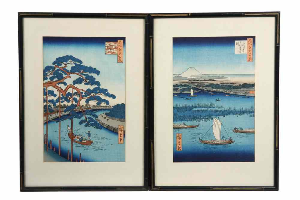 Appraisal: JAPANESE WOODBLOCKS - Five Landscapes from the ' Views of