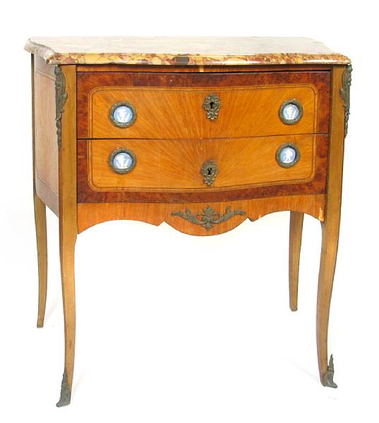 Appraisal: A Louis XV XVI transitional style commode th century height