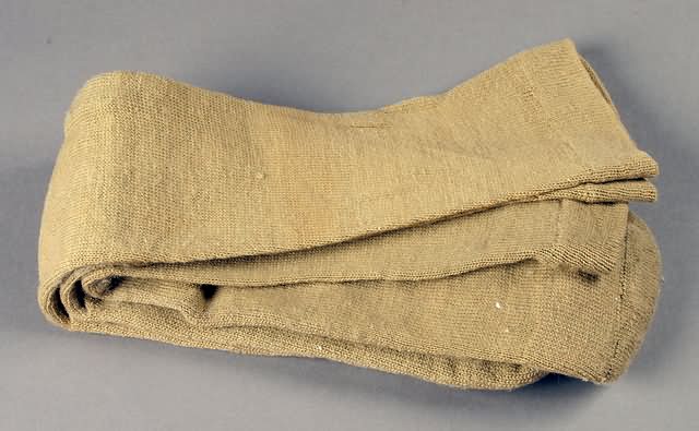 Appraisal: pair of WWI heavy cotton socks with reinforced feet