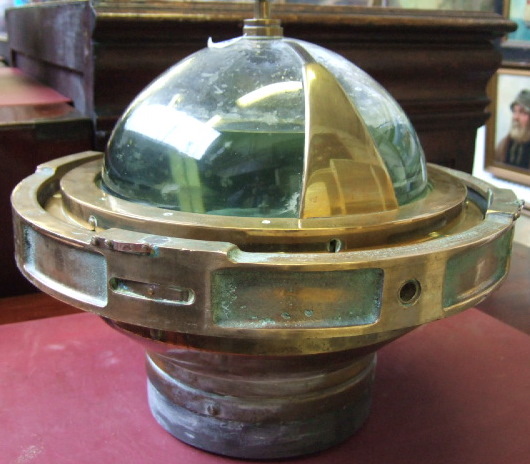 Appraisal: A German brass ships binnacle compass by C PLATH HUMBURG