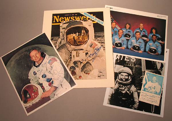 Appraisal: ASTRONAUTS Newsclippings and ephemera related to Christa McAuliffe including a