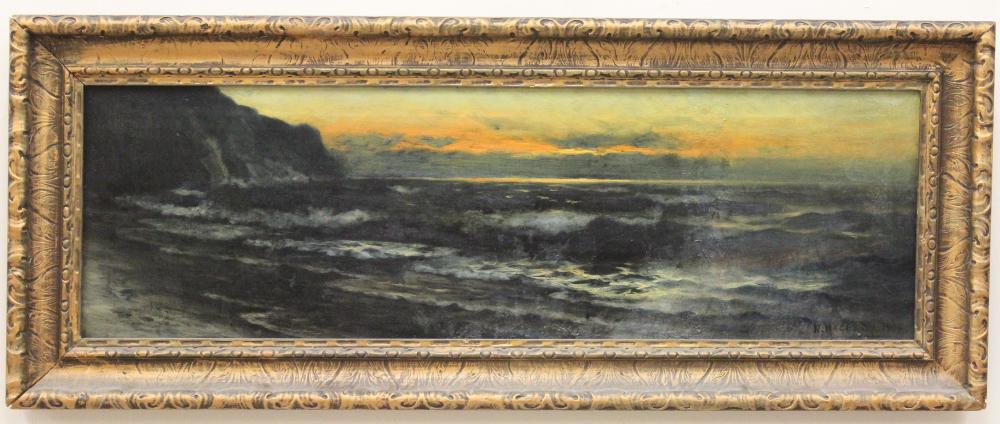 Appraisal: NELS HAGERUP San Francisco CA - oil on canvas seascape