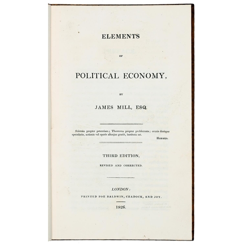 Appraisal: Mill James - Elements of Political Economy third edition contemporary