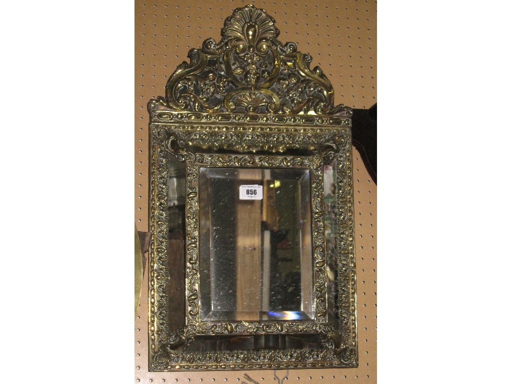 Appraisal: Ornate brass framed mirror