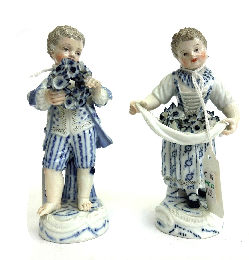 Appraisal: A pair of Meissen porcelain figures late th century each