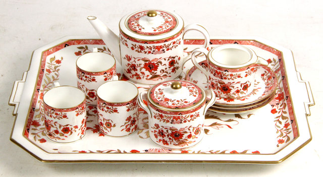 Appraisal: A Wedgwood coffee service comprising a tray three cups three