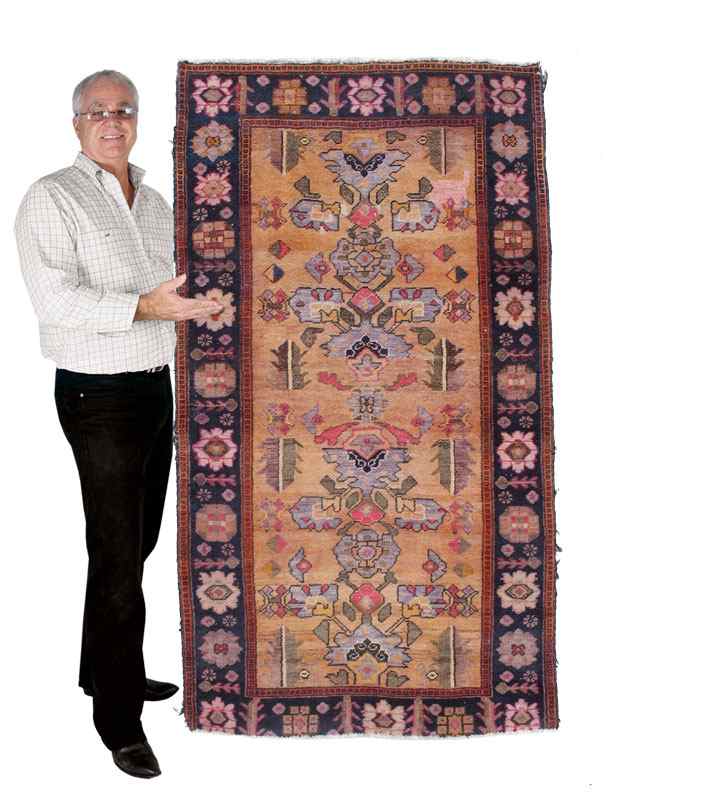 Appraisal: ANTIQUE N W PERSIAN TRIBAL OR VILLAGE HAND KNOTTED WOOL