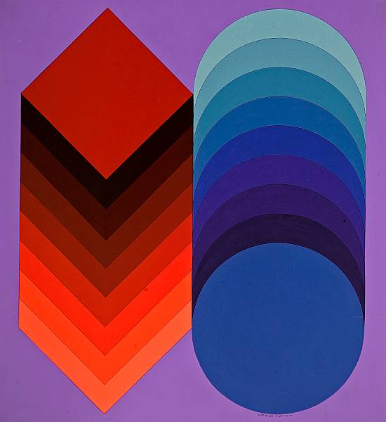 Appraisal: n a Victor Vasarely Hungarian - Kidio - Nain signed