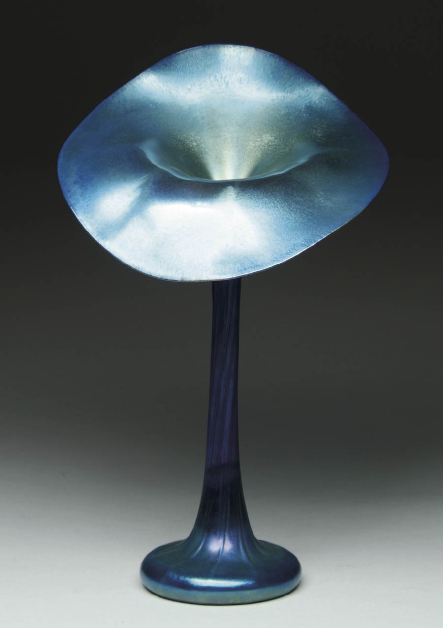 Appraisal: JACK IN THE PULPIT VASE Contemporary sapphire-blue jack in the