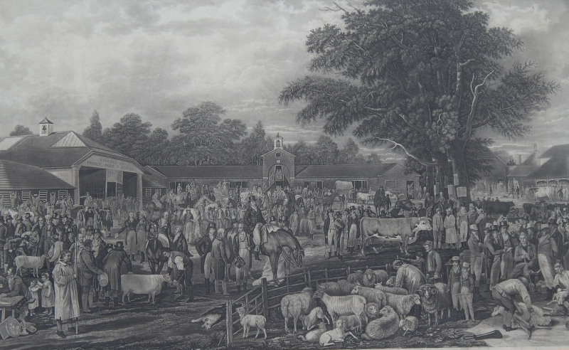 Appraisal: After G Garrand Woburn Sheep Shearing black and white engraving