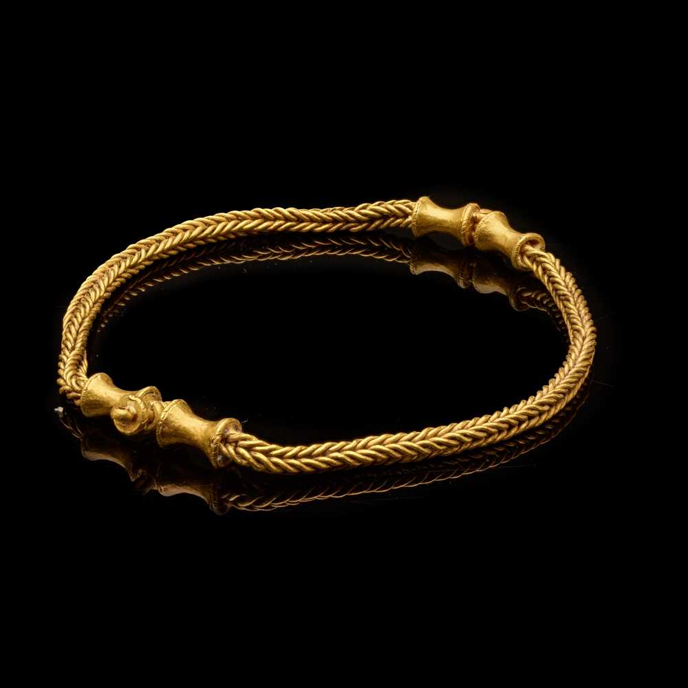 Appraisal: HELLENISTIC GOLD CHAINED BRACELET ST CENTURY B C - ST