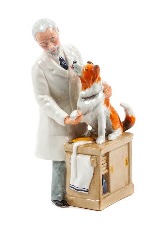 Appraisal: A Royal Doulton Porcelain Collie Figural Group Height inches A