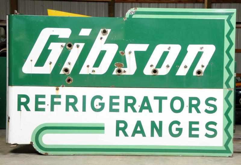 Appraisal: Porcelain Neon Gibson Refrigerators Sign Description Double sided Condition Excellent