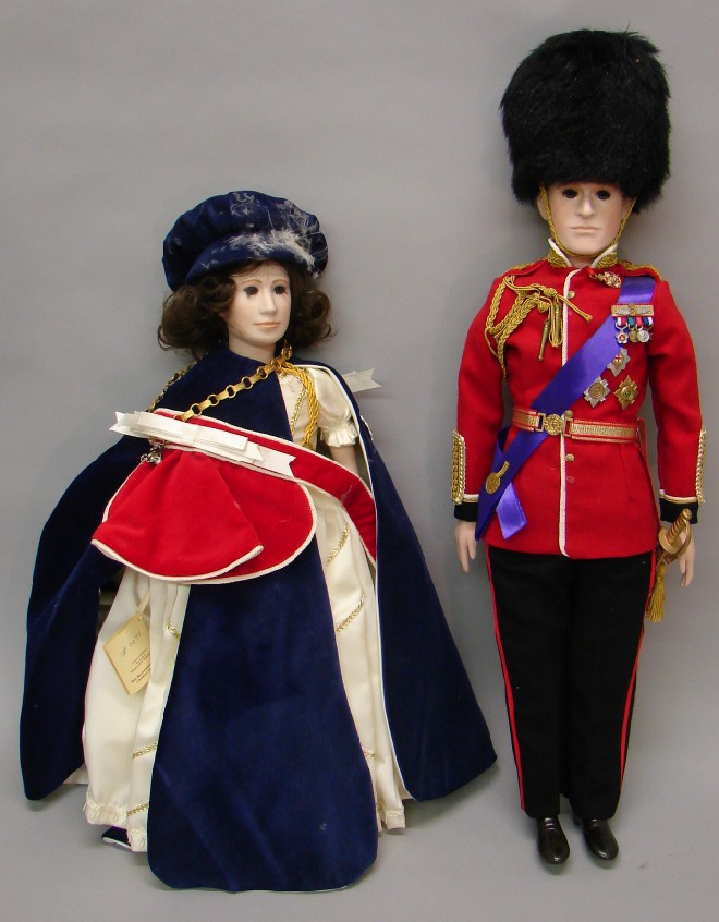 Appraisal: Pair of porcelain Royal Lady Anne Dolls designed by Margaret