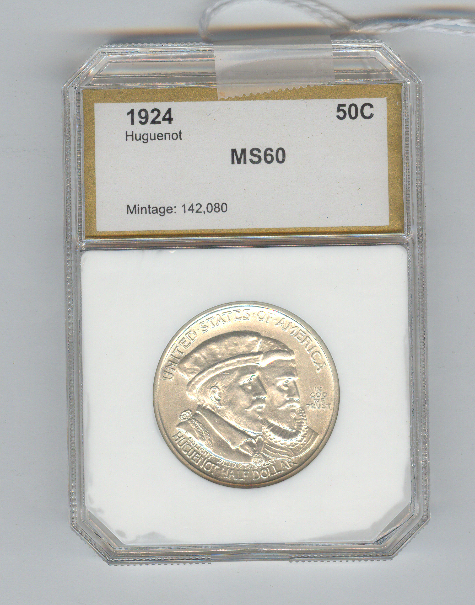 Appraisal: HUGUENOT HALF DOLLAR MS Estate coin