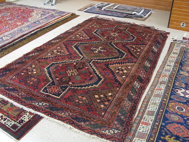 Appraisal: PERSIAN SHIRAZ CARPET ' x '