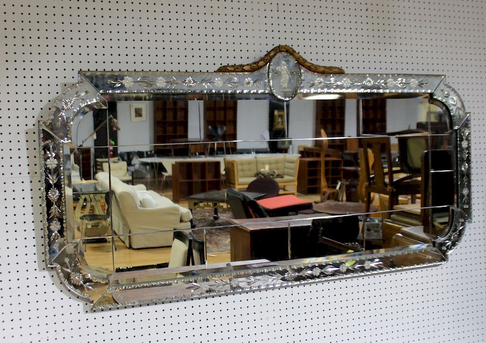 Appraisal: Art Deco Venetian Style Mirror From a Yonkers estate Condition