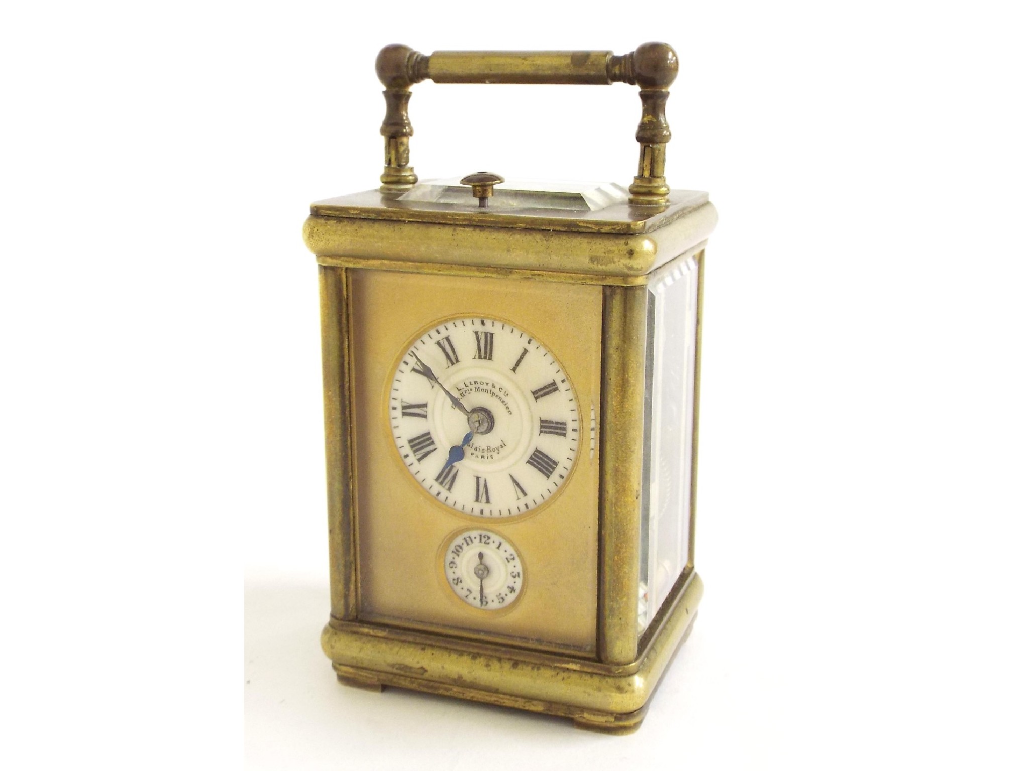 Appraisal: Rare miniature French repeating carriage clock with alarm and striking