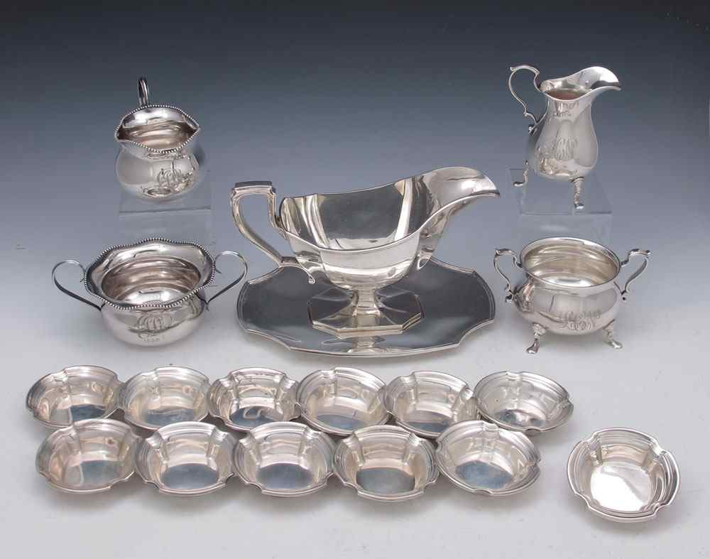 Appraisal: PIECE ESTATE STERLING COLLECTION To include Reed Barton gravy boat