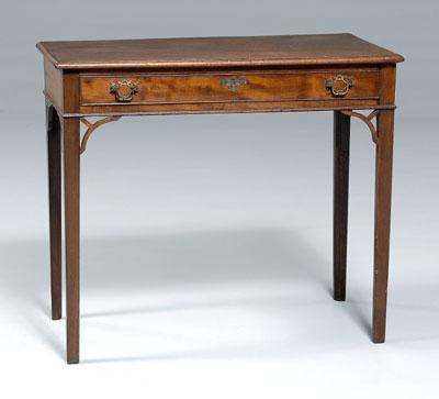 Appraisal: Chippendale mahogany dressing table dressing or writing table dovetailed drawer