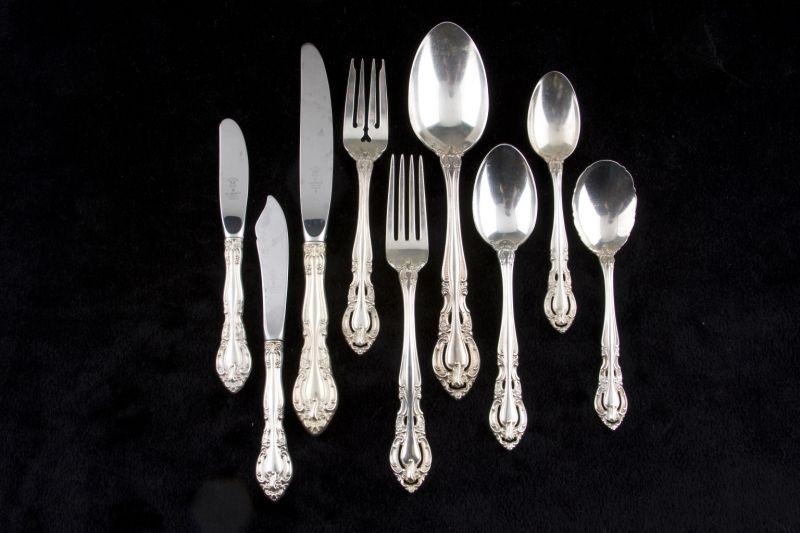 Appraisal: Gorham Sterling Flatware Service Baronial pieces including dinner forks salad