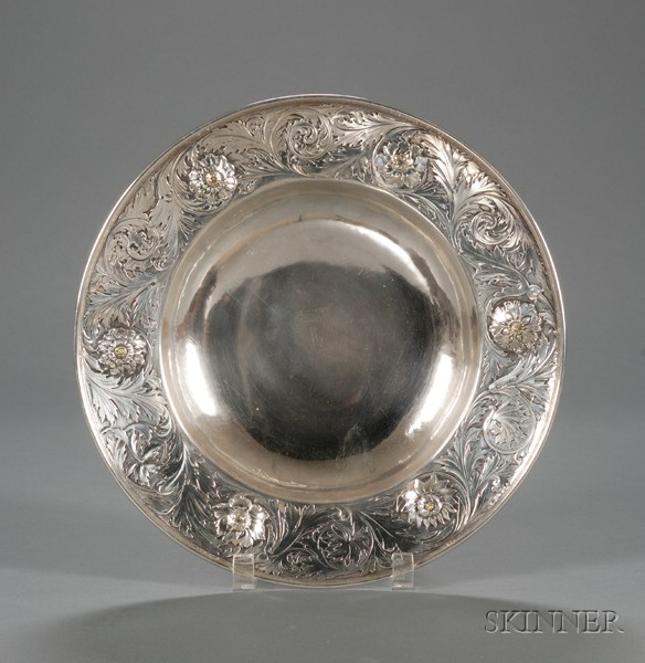 Appraisal: Arthur Stone Mixed-Metal Bowl Sterling silver and gold Gardner Massachusetts