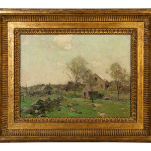 Appraisal: Chauncey Foster Ryder American - Landscape with House oil on