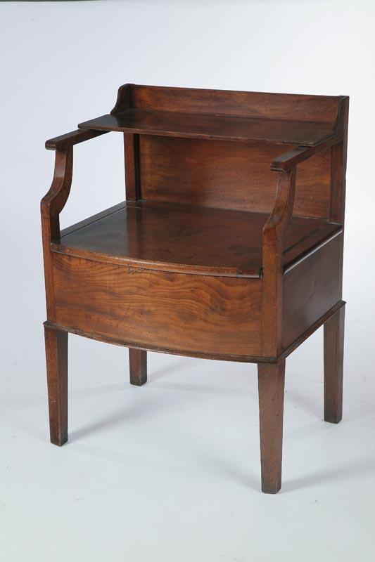 Appraisal: GEORGE III COMMODE English late th-early th century mahogany and