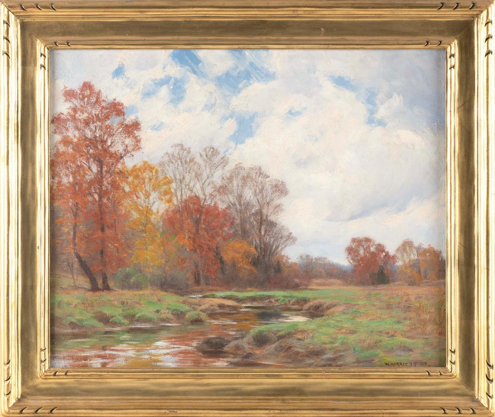 Appraisal: WILLIAM MERRITT POST CONNECTICUT NEW YORK EUROPE - AUTUMNAL OIL