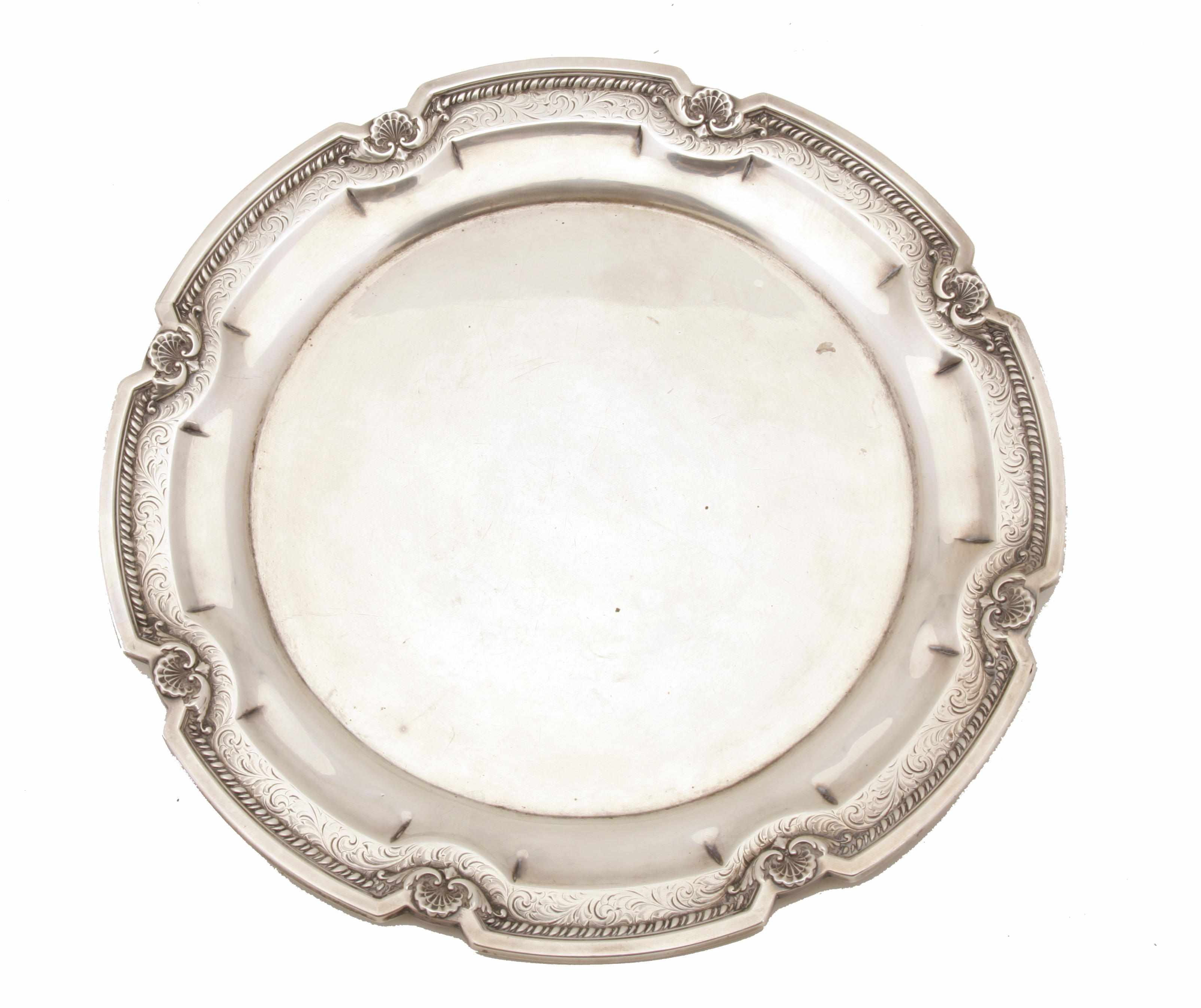 Appraisal: An American sterling silver circular tray Black Starr Frost New