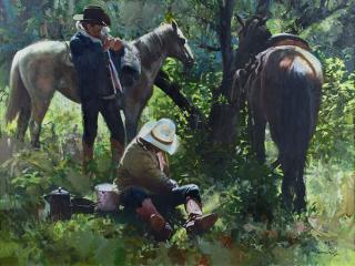 Appraisal: Texas Hill Country by Oleg Stavrowsky Oleg Stavrowsky - oil