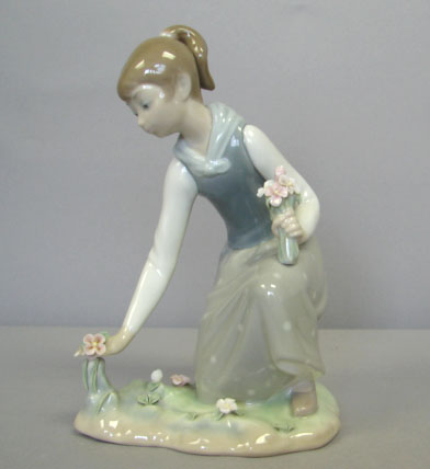 Appraisal: Girl Gathering Flowers - Retired Good Condition