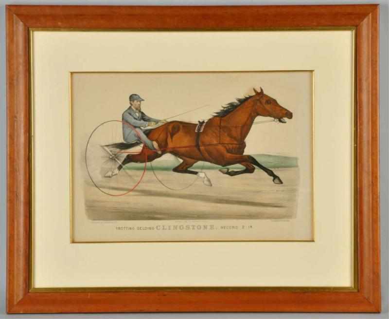 Appraisal: Lot of Currier Ives Racing Prints Both dated and are