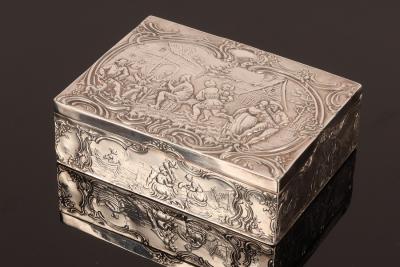 Appraisal: A rectangular Continental silver box probably Dutch bearing Chester import