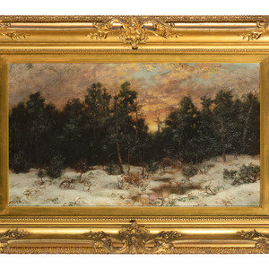 Appraisal: Robert Melvin Decker American - Untitled Winter Landscape oil on